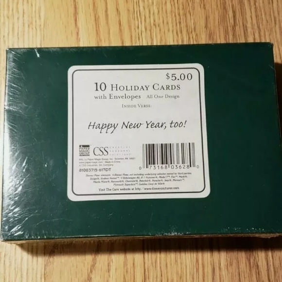 Disney Pixar 10 Holiday Cards Christmas With Envelopes - Picture 6 of 7
